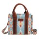 thumbnail image 3 of Bolso bohemio para mujer, bolso de hombro portátil para ir al trabajo, regalo de cumpleaños o oficina. Azul Grande Blanco, 3 of 9