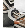 thumbnail image 3 of Shag Bath Rugs Aztec Geometric Abstract Art Plush Soft Fluffy Doormat Floor Carpet,Non-Slip Living Room Bedroom Kitchen Entryway Door Mats Boho Tribal Retro Wood Board, 3 of 6