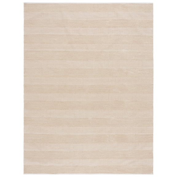 SAFAVIEH Striped Kilim Hilbert Striped Cotton Area Rug, Ivory/Gold, 8' x 10'