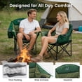 thumbnail image 4 of ABORON Oversized Camping Chair for Adults, Heavy Duty Folding Chairs with Cooler Bag and Cup Holder, Padded Folding Chair for Outdoor Sports, Camping, Patio and Beach, Supprts 500 lbs - Green XXL, 4 of 10