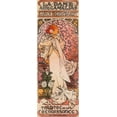 thumbnail image 2 of Vintage Apple Collection 9x18 Black Ornate Wood Framed with Double Matting Museum Art Print Titled - Mucha Bernhardt, 2 of 4