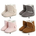 thumbnail image 3 of URMAGIC Newborn Baby Boys Girls Fleece Fur Knit Winter Warm Snow Boots Soft Sole Prewalker Non-Skid Boots For Infant Toddler 6-12 Months, 3 of 12