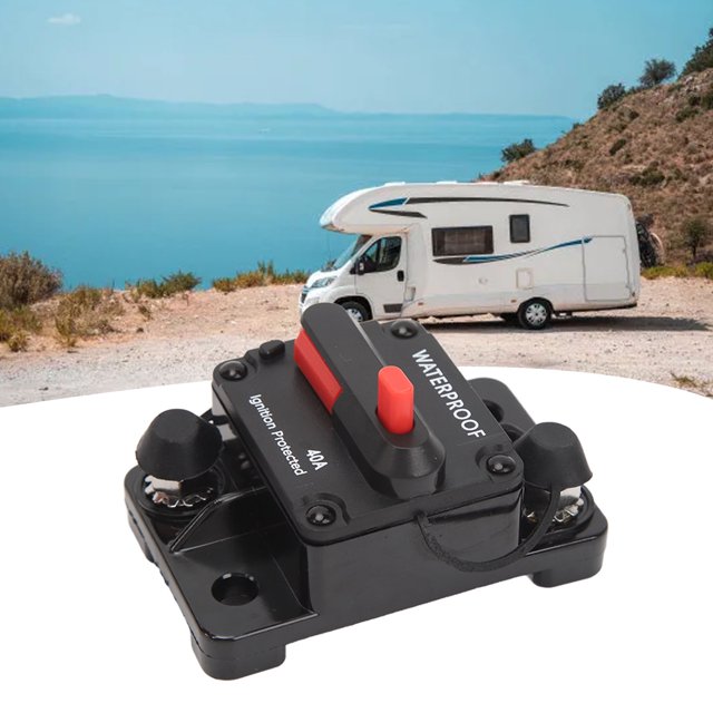 Disyuntor De Audio Para Automóvil De 12 V, Reinicio Manual Con Fusible, Resistente Al Agua, Protege El Estéreo