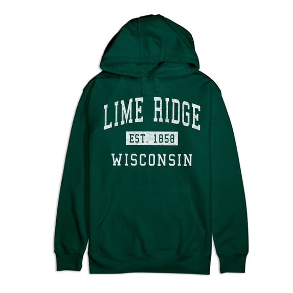 Lime Ridge Wisconsin Classic Established Premium Cotton Hoodie