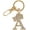 Gold-A, variant on Rhinestone Stud Initial Letter charm Keychain in Gold Tone