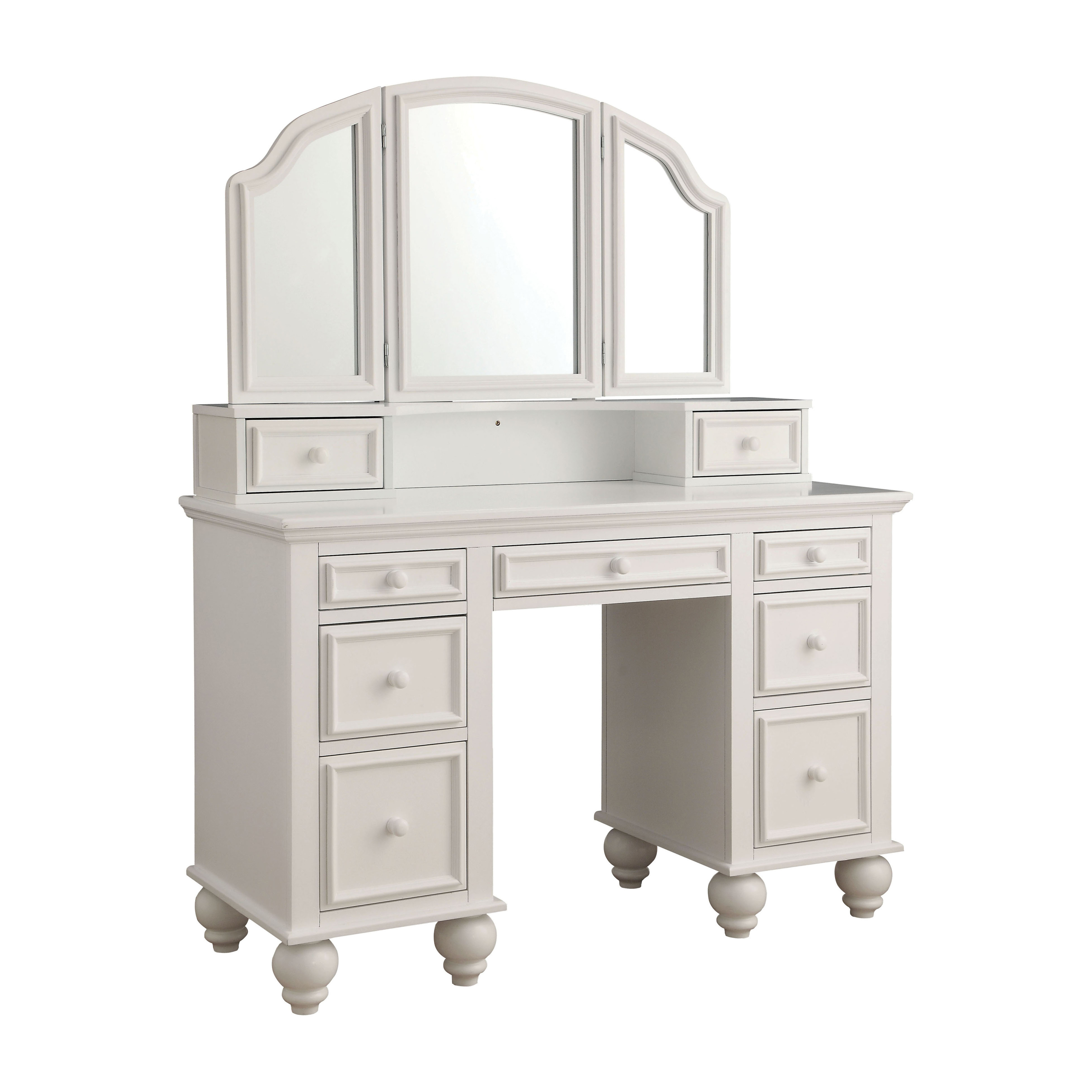 Furniture of America Olivia Transitional 3-Piece Vanity Set, White