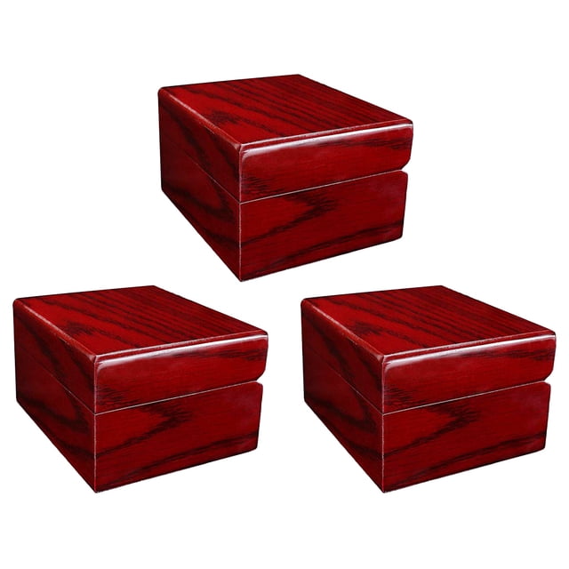 3 Piezas Vintage Caja De Reloj De Madera De Una Sola Ranura Caja Organizador De Joyas Almacenamiento 10 X 10 X 7 Cm Sunnimix Almacenamiento de relojes de madera
