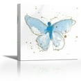 thumbnail image 1 of Gilded Butterflies IV - Contemporary Fine Art Giclee on Canvas Gallery Wrap - wall décor - Art painting - 20 x 20 Inch - Ready to Hang, 1 of 2