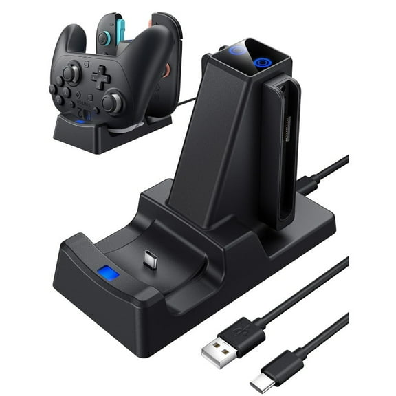 Switch 2 JoyCon(2025) Charging Dock, Controller Charger Compatible with Switch 2 JoyCon and Pro Controller with LED Indicator