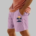 thumbnail image 2 of Pantalones Cortos para Hombre de Cintura Elástica con Bolsillos Impresos Pantalones Cortos Rectos, Pantalones Deportivos Casuales con Cintura Elástica, 2 of 4