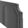 thumbnail image 3 of Headboard, Nailhead, Full Queen Size, Charcoal Grey Gray, Velvet, Modern Contemporary, Mid Century Bedroom Master Guest Suite Room, 3 of 9