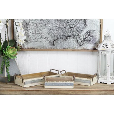 Cheungs 3 Piece Wood Crate Set Walmart Com