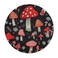 thumbnail image 4 of HAOXIT  Cartoon Forest Red Mushrooms Round Tablecloth ,Stain Resistant Washable Polyester Table Cloth with White, Non Slip Decorative Table Cover for Restaurant Dining Table Camping 46-50, 4 of 8
