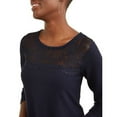 thumbnail image 4 of Concepts Women's Long Sleeve Scoop Neck Top with Lace Detail, 4 of 4