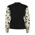 thumbnail image 6 of YUNAFFT Women's Fashion Sweater Clearance, Fashion Women Print Patchwork Long Sleeve Pullover Loose Sweater, 6 of 9
