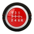 thumbnail image 1 of Gear  Handball, Silver Ring Ergonomic 6 Speed Shifter Knob Scratch Proof  For Automotive Interior Parts Red Top, 1 of 8