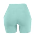 thumbnail image 6 of Tumotour Yoga Athletic Shorts For Women High Waisted Pants Workout Shorts Hip Stretch Underpants Running Pants Tennis Shorts Biker Shorts With Pockets, 6 of 8