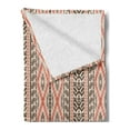thumbnail image 2 of Southwestern Soft Flannel Fleece Throw Blanket, Traditional Vertical Borders Inspired by Prehistoric Art Ikat Style, Cozy Plush for Indoor and Outdoor Use, 60" x 80", Multicolor, by Ambesonne, 2 of 5