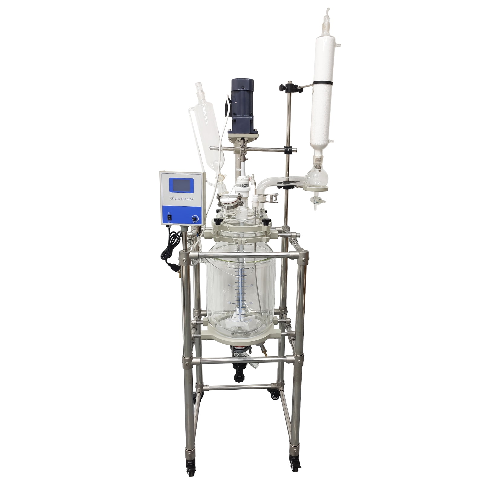 20L Double Layer Glass Reactor Lab Jacketed Glass Pilot Reactor