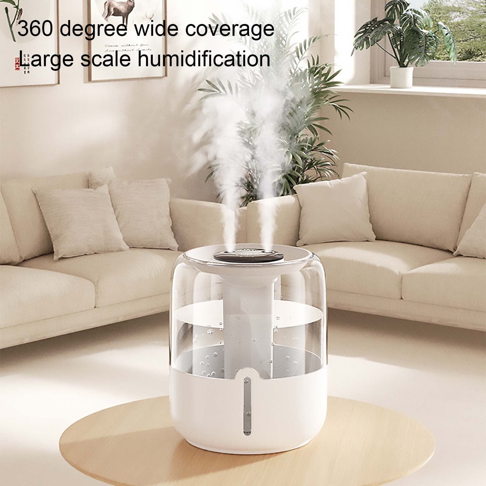 Miogawg Humidifiers For Bedroom, Large Capacity Double Spray Humidifier, Easy To Fill & Clean, Quiet Cool Mist Air Humidifier For Home Baby Nursery & Plants, Night Light Humidifier