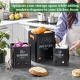 thumbnail image 4 of 3Pcs Kitchen Vegetable Storage Tin Set 3 Size Stackable Garlic Onions Potatoes Storage Container Carbon Steel Kitchen Canister for Picnic, 4 of 10