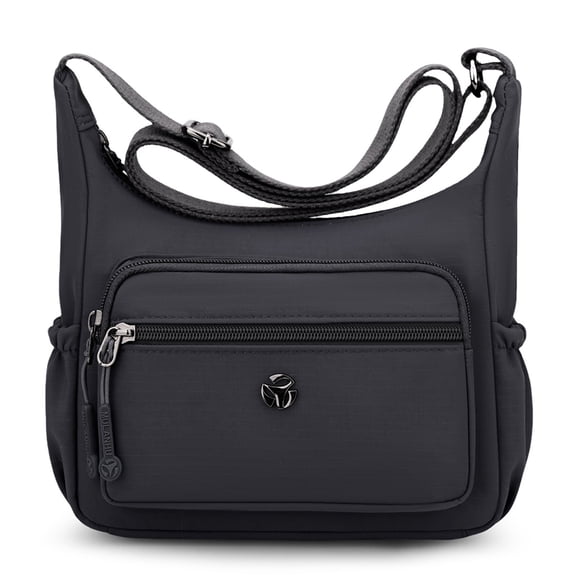 KXF Nylon Crossbody Bag for Women Multi-Pocket Shoulder Handbag Travel Satchel Purse with Adjustable Strap