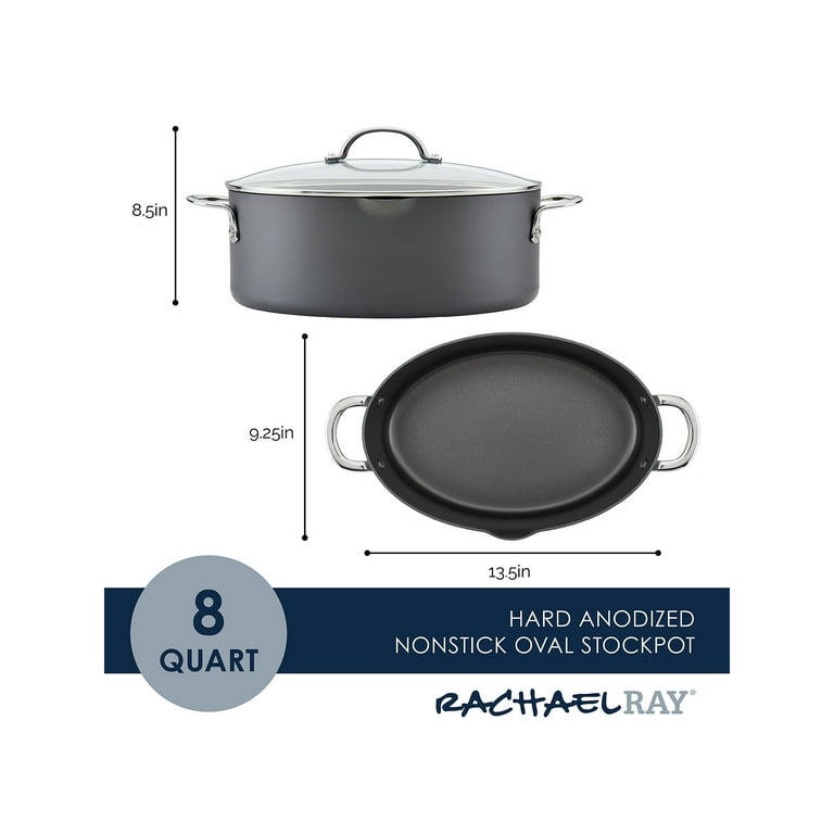 Rachael Ray Hard Anodized 8 Quart Non-stick Cookware Oval Pasta