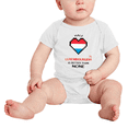 thumbnail image 2 of Half Luxembourgish Is Better Than None Cute Baby Bodysuit Romper (White, 18-24 Months), 2 of 5