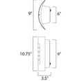 thumbnail image 2 of Maxim Lighting - LED Outdoor Wall Sconce - Outdoor Wall Mount - View-9W 1 LED, 2 of 2