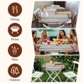thumbnail image 7 of Brown Grey Vintage Round Tablecloth, Fitted Table Cover with Elastic for 36"-44" Round Tables, Retro Farmhouse Elegant Pastoral Table Cloth Outdoor Indoor Dinning Party Waterproof Tablecloths, 7 of 7