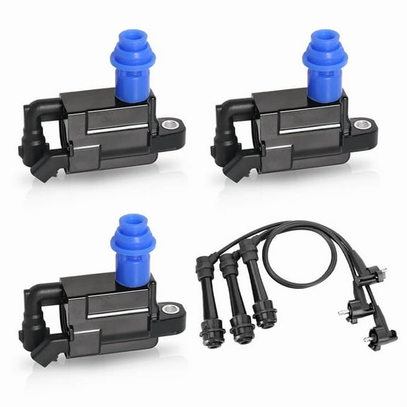 ISA Set of 3 Ignition Coil and Wire Set For Toyota Lexus 2001 2002 2003 2004 2005 IS300 1998-2005 GS300 1998-2000 SC300 1998 Supra 3.0L Replacement for UF228 9091902216 1756170