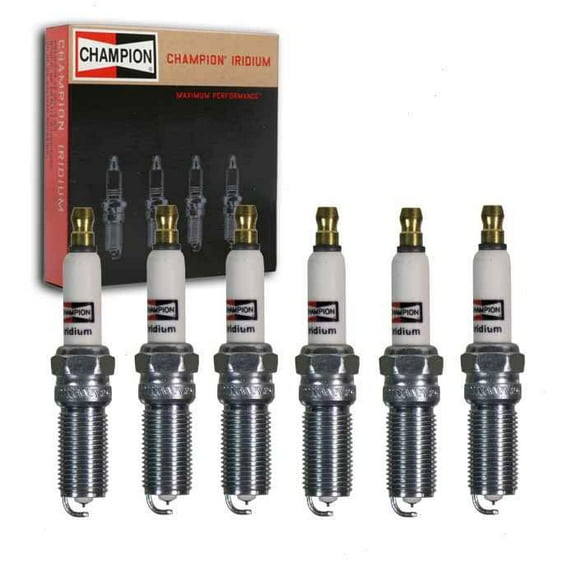 6 pc Champion Iridium Spark Plugs compatible with GMC Terrain 3.6L V6 2013-2017