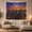 City Towers, variant on Depiction Urban Skyline with Sunset Early Evening Detailed, Mystical Fantasy for Space Lovers, Galaxy Room Decor, Housewarming Gift, Tapestry Wall Hanging for Bedroom and Dorm