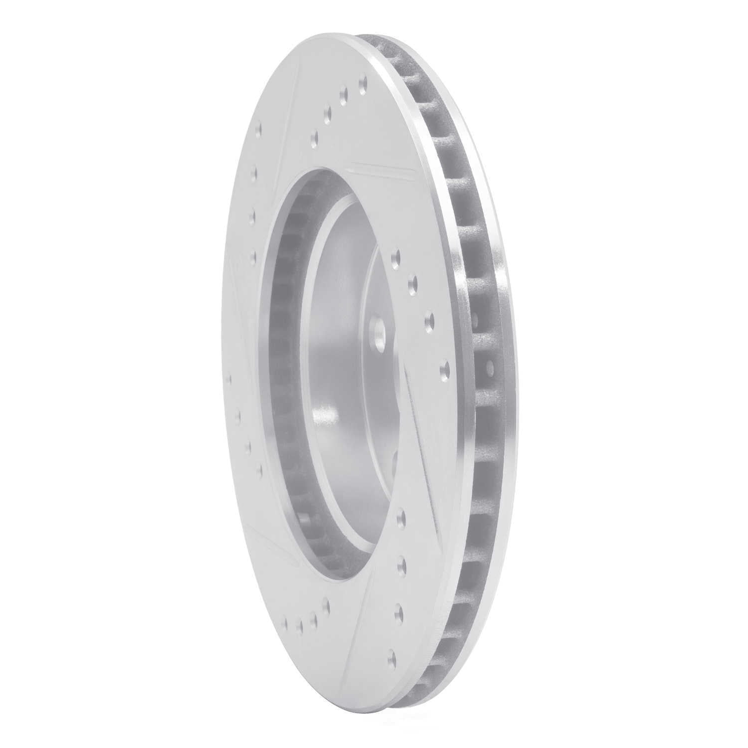 Dynamic Friction Company 631-76077R DFC Brake Rotor - Drilled And Slotted - Silver