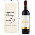 thumbnail image 2 of Socive Wedding Gift Wine Bags, Mr and Mrs Wedding Gift, Engagement Wine Bag, Engagement Gift, Wedding Planning Gift, Drawstring Gift Wine Bag - Pairs Well With Planning a Wedding, 2 of 6
