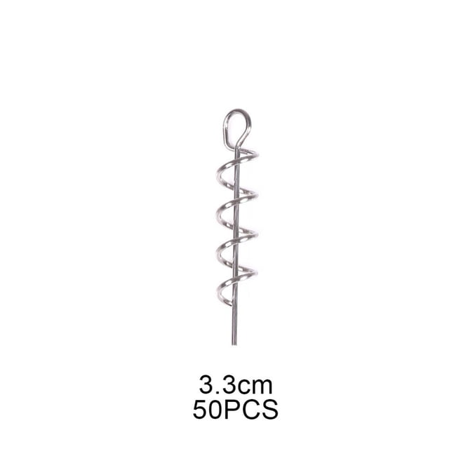 50Pcs Spring Lock Fishing Hook Centering Pin for Soft Lure Bait Worm Crank