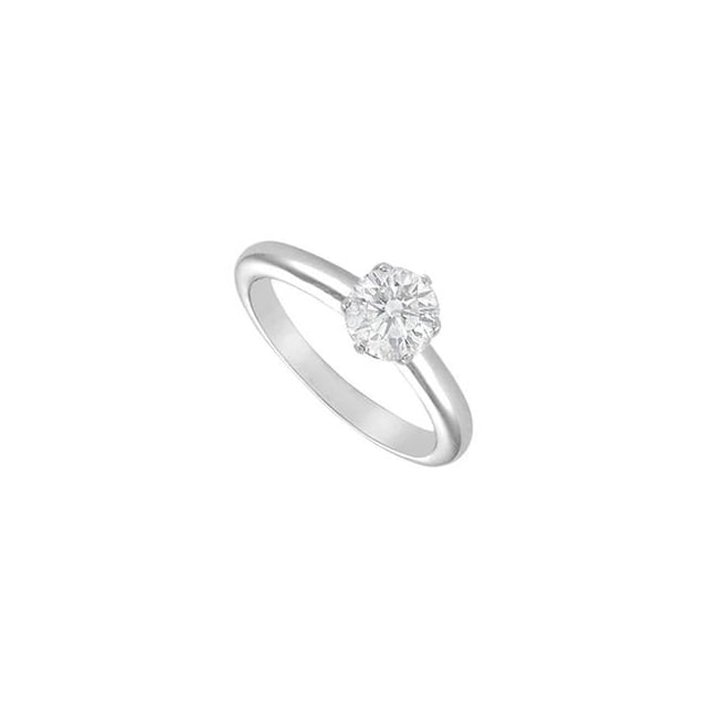 18K White Gold 1.25 CT Diamond Solitaire Ring - Size 5.5