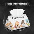 thumbnail image 5 of Fuzoiu Coffee Gnome (2) Print Tissue Box Cover, PU Leather Tissue Holder,Decorative Facial Paper Organizer for Bathroom Living Room Bedroom Countertop Office Desk Car Home, 5 of 7