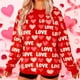 thumbnail image 1 of TaTaai Women's Oversized Crew Neck Printed Long-Sleeve Sweatshirt, Valentine's Day Thanksgiving Gift, Casual Fashion Hoodie, Fall Winter Spring Wear Gift, 1 of 8