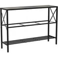 thumbnail image 5 of Industrial Console Table, 3 Tier Entryway Table, Hallway Table, Narrow Sofa Table with Shelves, Entrance Table for Entryway, Rustic Brown&Black, 5 of 21