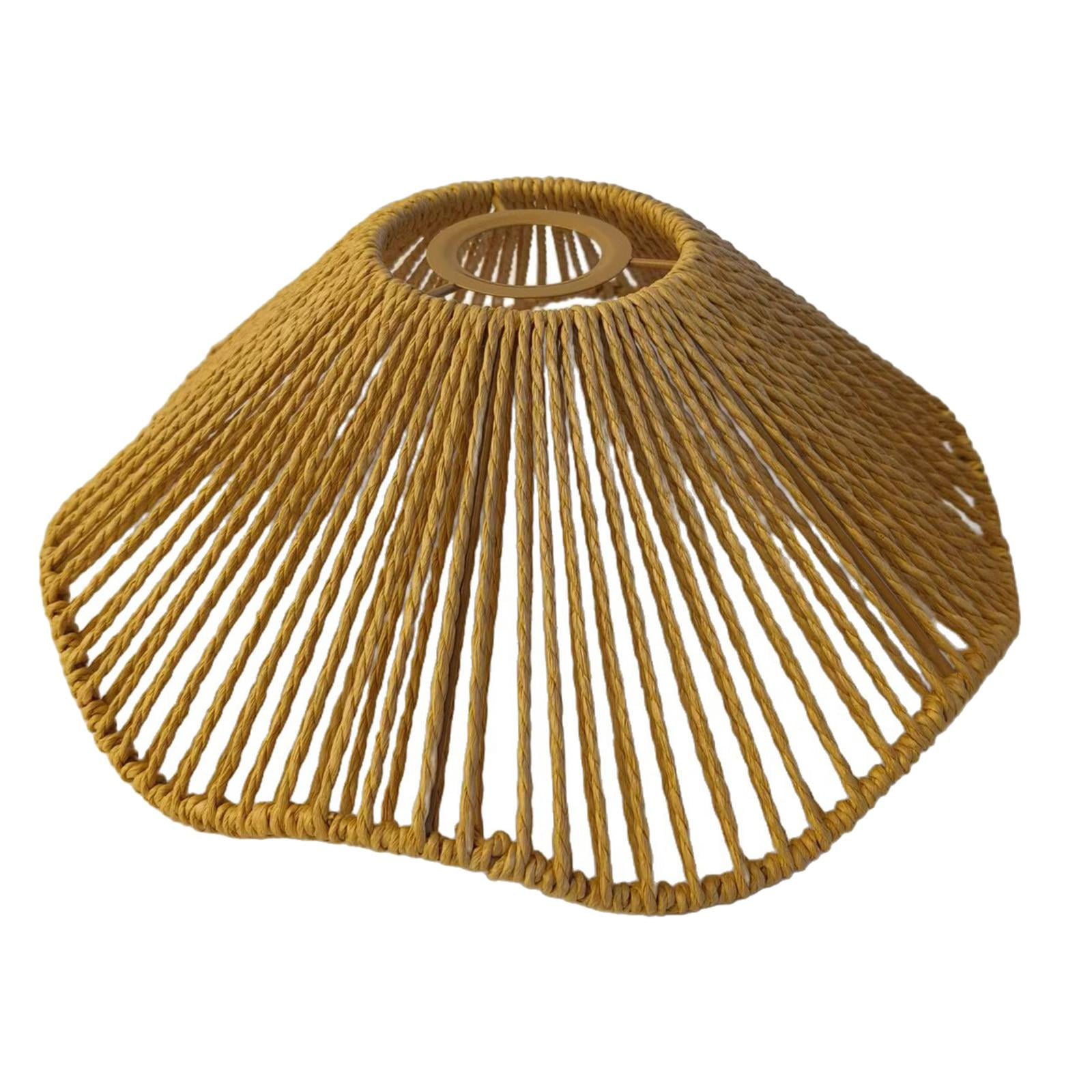 Lampshade Rope Woven Lamp Shade Cover Iron Material Unique Design for Bedroom Restaurant Hallway