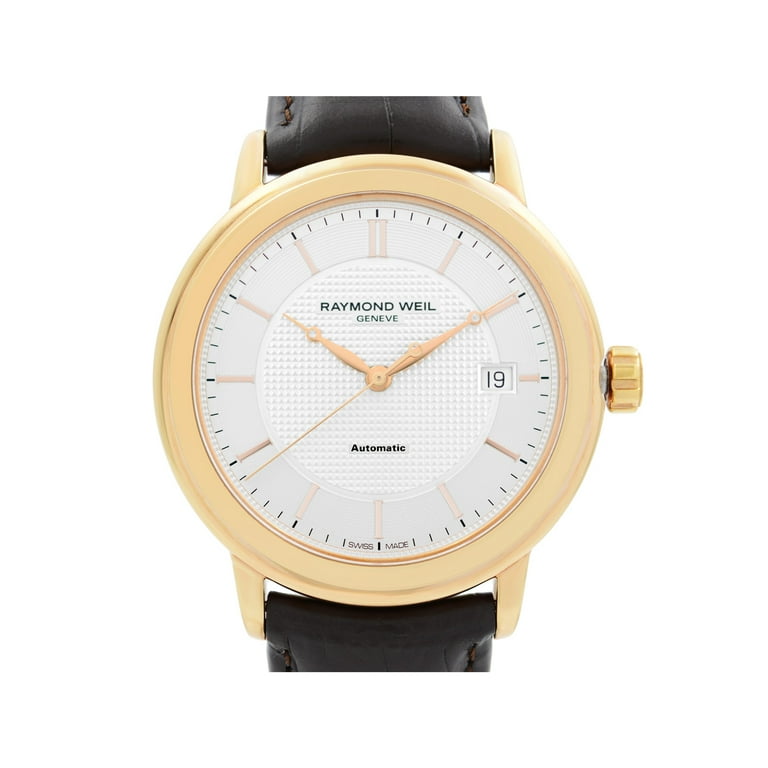 Men's Gold-Plated Steel Leather Strap Watch - Toccata