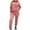 Pink, variant on Inleife Sweatsuits for Women Plush Lounge Sets Women's Solid Color Hooded Long Sleeve Elastic Waist Pockets Long Pants Sets