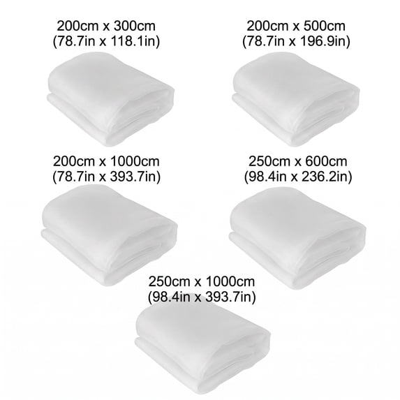 Thickened Agricultural Insect Net for Garden, Heavy Duty Plant Protection Mesh Barrier Against Pests Birds Frost Wind, for Greenhouse Vegetable Fruit Tree Orchard, White Plastic 8.2x32.8ft