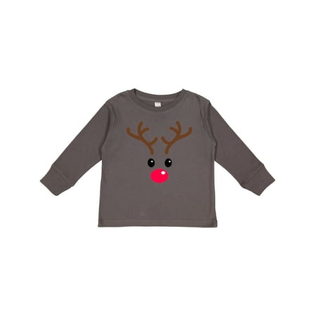 

Inktastic Reindeer Face Gift Toddler Boy or Toddler Girl Long Sleeve T-Shirt