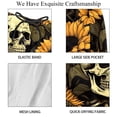 thumbnail image 4 of luoweisi Men's Beach Shorts Quick Dry Swim Trunks with Mesh Lining Sunflower Skull S, 4 of 5