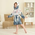 thumbnail image 4 of FORMRS Niños Bathrobe Unisex Hooded Robe Soft Plush Pajamas Sleepwear, Size 4-6T, Art Mountains, 4 of 7