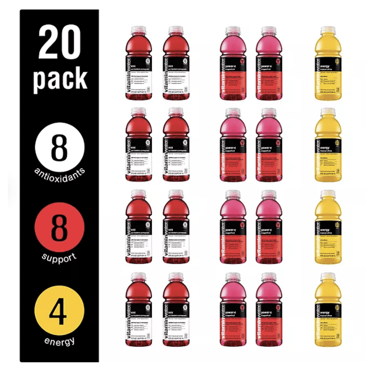 Glaceau Vitaminwater Variety Pack 20 fl. oz., 20 pk. - Walmart.com
