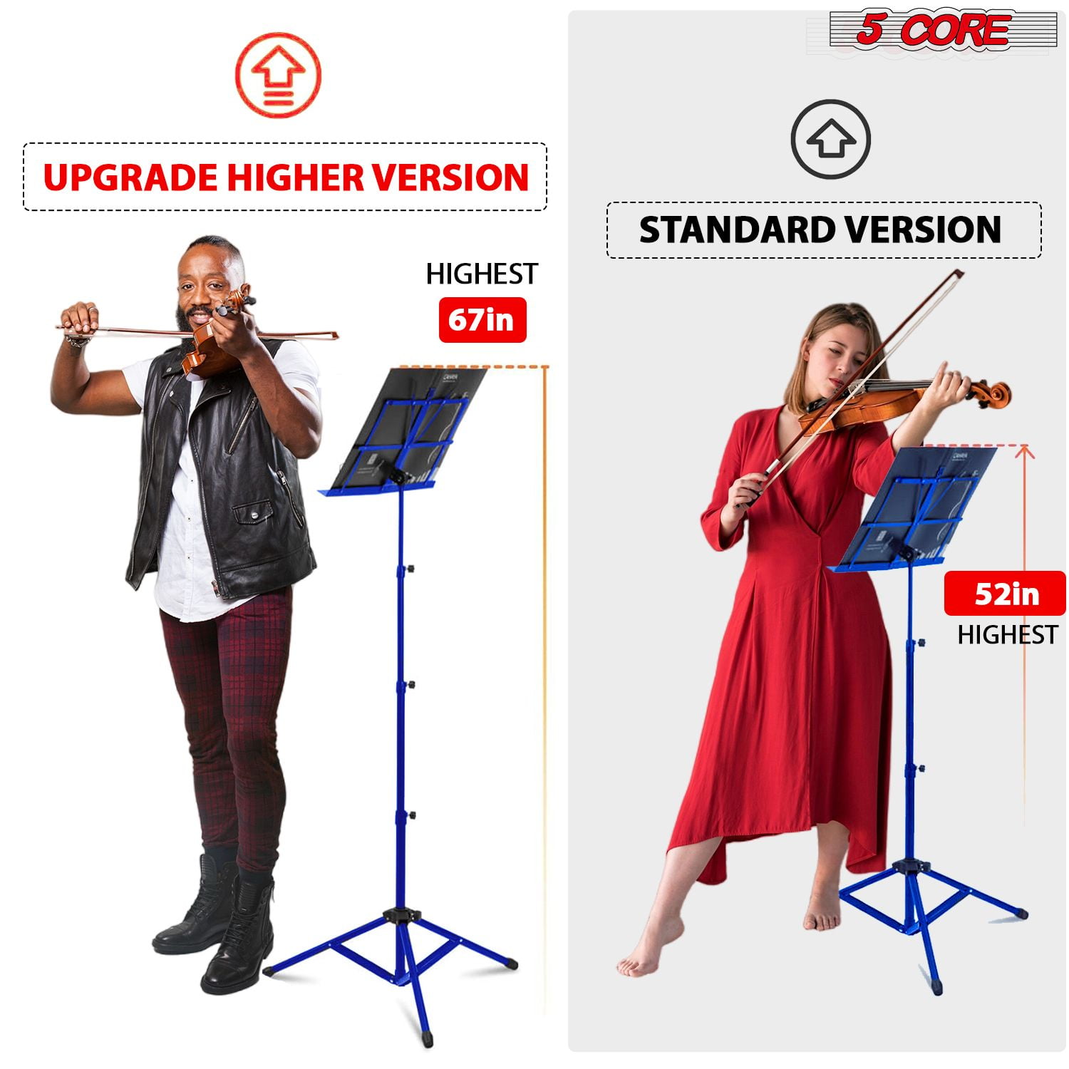 Music Stand Adjustable Desktop Book Stands Portable Sheet Holder All Metal Foldable Bookstand