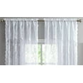 thumbnail image 4 of Warm Home Designs Pair of Short Length 54” (W) x 84” (L) Semi Sheer White Lace Curtains. L White 84, 4 of 4